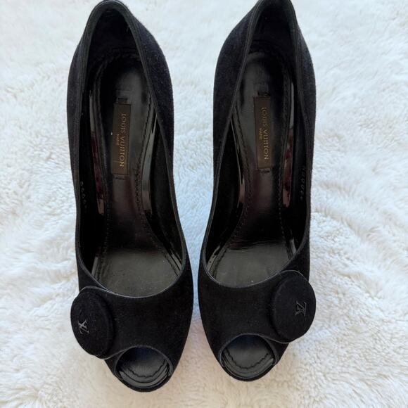 Louis Vuitton suede high heels shoes size 35 EU Authentic - Picture 3 of 8